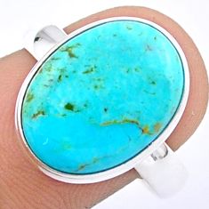 Clearance Sale- 9.56cts solitaire natural blue mojave turquoise 925 silver ring size 9 u12201