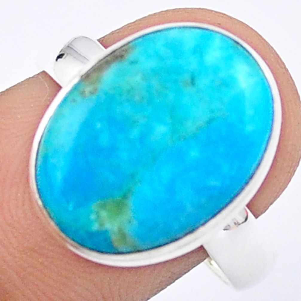 e natural blue mojave turquoise 925 silver ring size 9 u12206