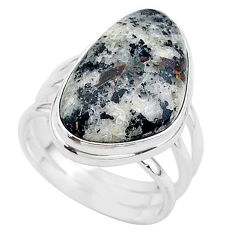 16.65cts solitaire natural bronze astrophyllite 925 silver ring size 9 t18087