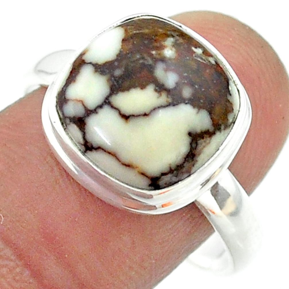 6.84cts solitaire natural bronze wild horse magnesite silver ring size 10 t55116