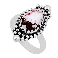 4.37cts solitaire natural bronze wild horse magnesite silver ring size 7 n30624