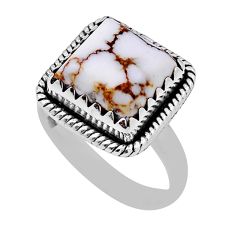 5.40cts solitaire natural bronze wild horse magnesite silver ring size 7 n30632