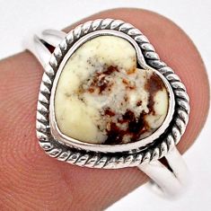5.00cts solitaire natural bronze wild horse magnesite silver ring size 8 t87270