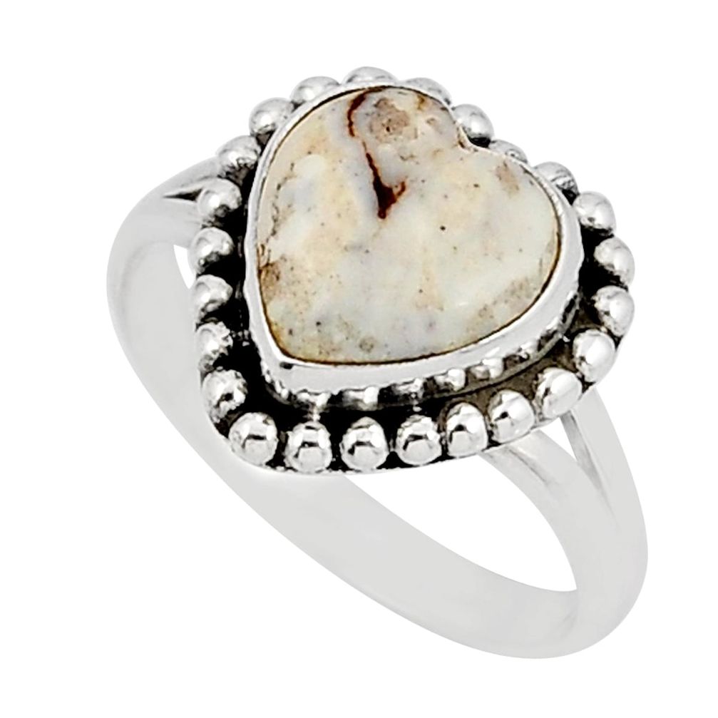 5.03cts solitaire natural bronze wild horse magnesite silver ring size 8 y46583