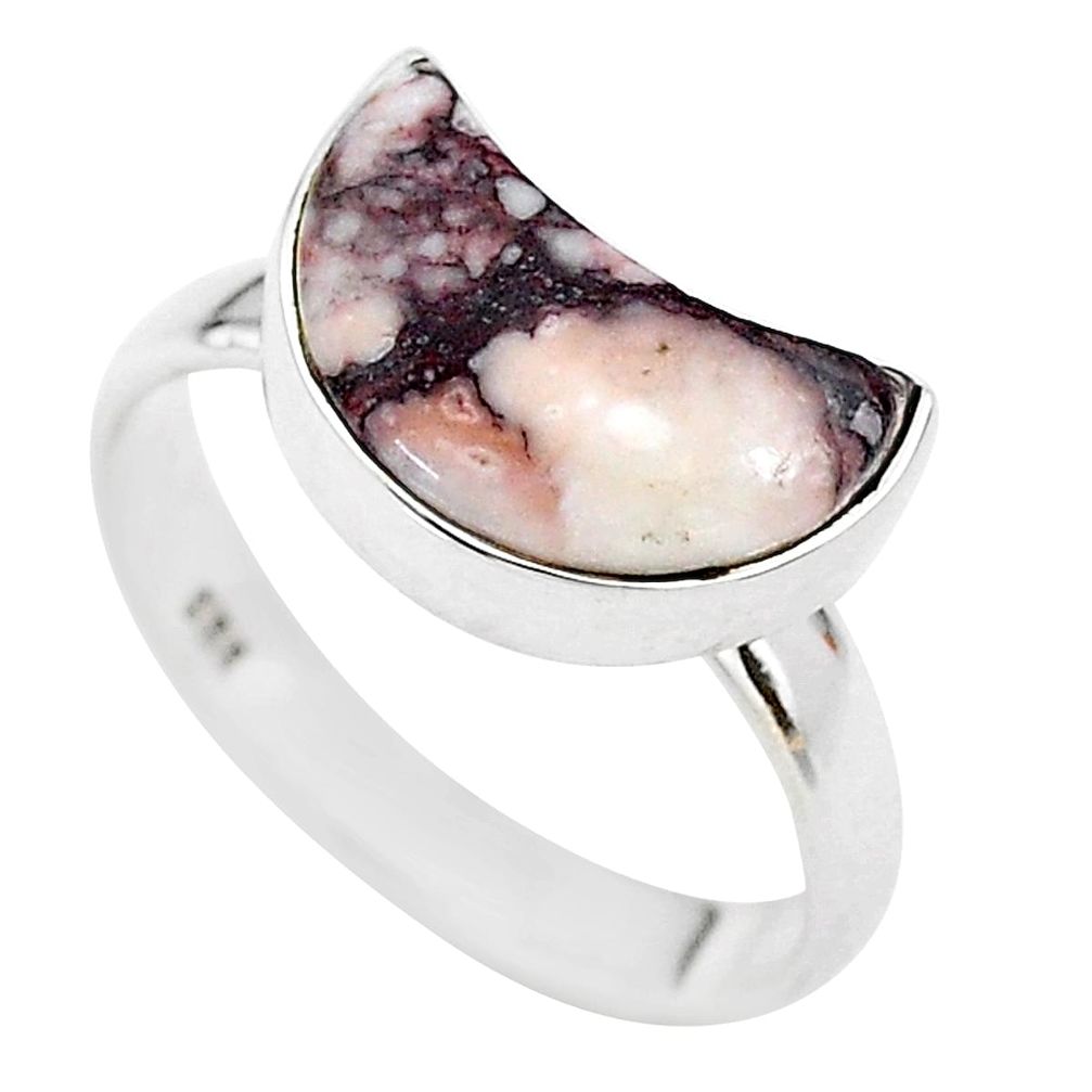5.84cts moon natural bronze wild horse magnesite silver ring size 9 t22071