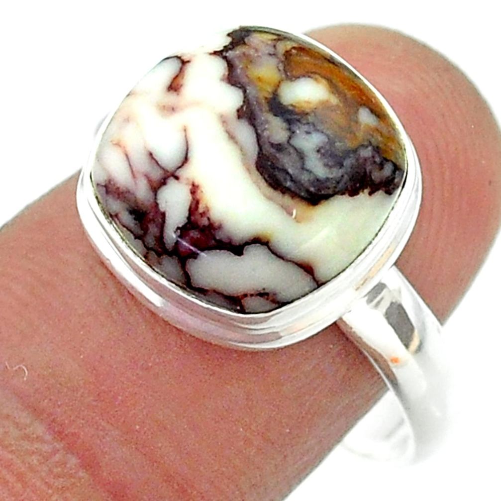 6.53cts solitaire natural bronze wild horse magnesite silver ring size 9 t55114
