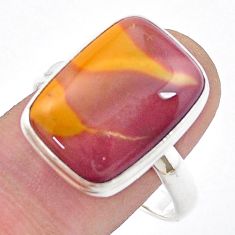 13.47cts solitaire natural brown mookaite 925 silver ring jewelry size 11 u47569