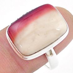 13.47cts solitaire natural brown mookaite 925 sterling silver ring size 9 u47577