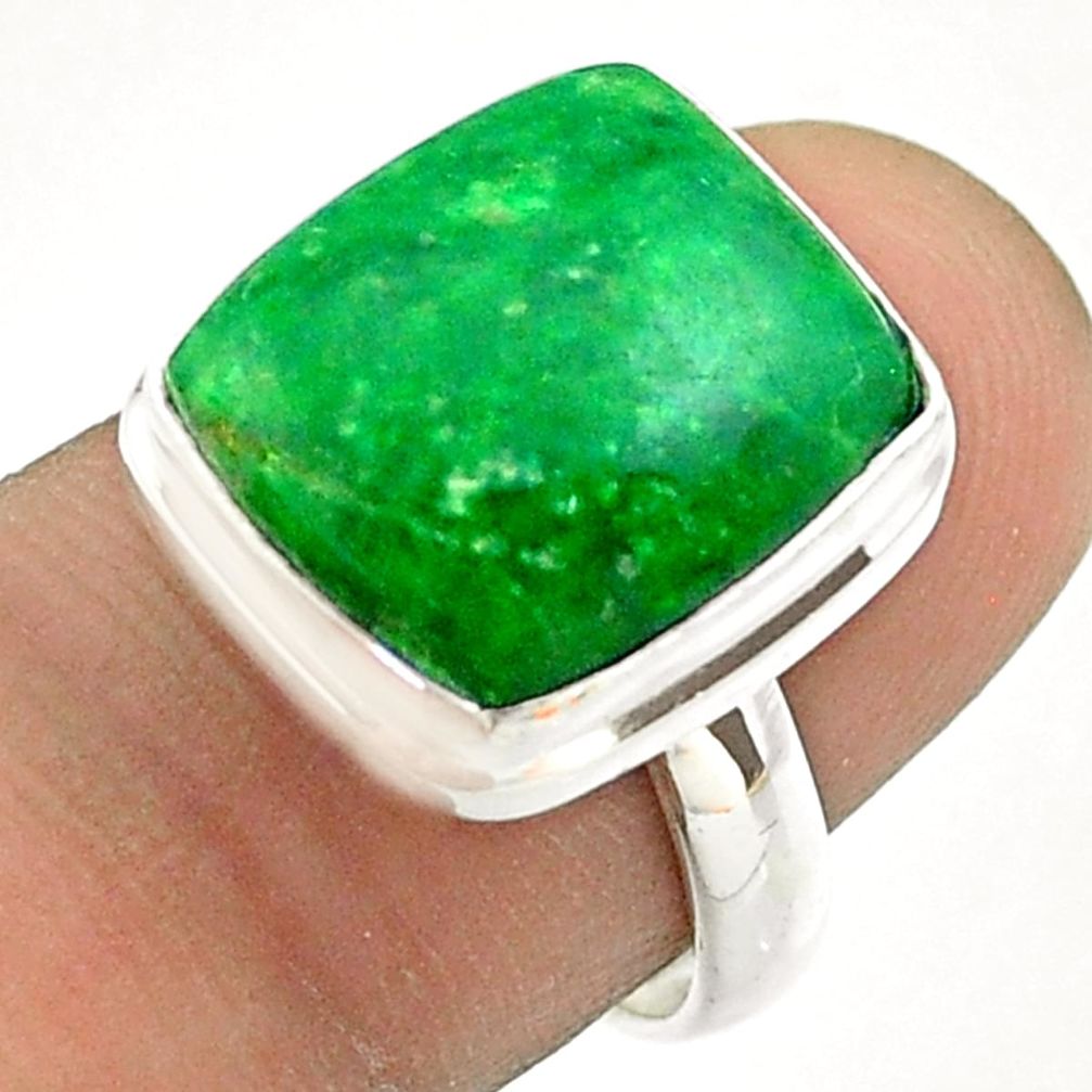 8.76cts solitaire natural green maw sit sit 925 silver ring size 7 t54645
