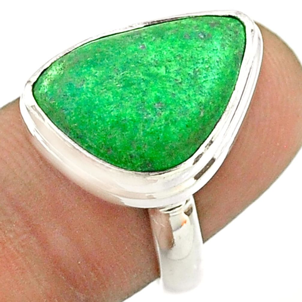 9.99cts solitaire natural green maw sit sit 925 silver ring size 7.5 t54655