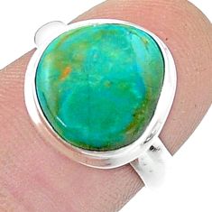 5.45cts solitaire natural green opaline 925 sterling silver ring size 7 d47977