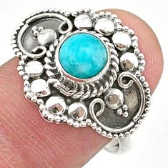1.16cts solitaire natural green peruvian amazonite 925 silver ring size 8 t27399