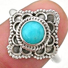 1.04cts solitaire natural green peruvian amazonite silver ring size 8.5 t27525