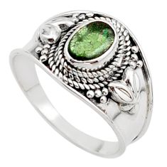 1.53cts solitaire natural green tourmaline 925 silver ring jewelry size 8 t63031