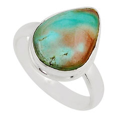 10.55cts solitaire natural green variscite 925 sterling silver ring size 9 n2305