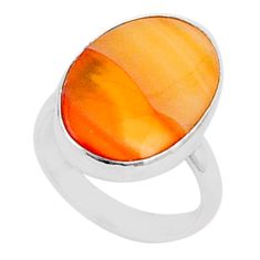 12.07cts solitaire natural honey botswana agate 925 silver ring size 7 u29871