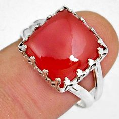 8.37cts solitaire natural honey onyx cushion sterling silver ring size 8 y7581