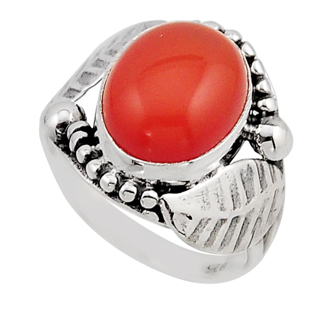 5.07cts solitaire natural honey onyx oval sterling silver ring size 6.5 n2318