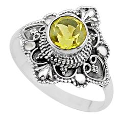 2.68cts solitaire natural lemon topaz 925 sterling silver ring size 11 t27175