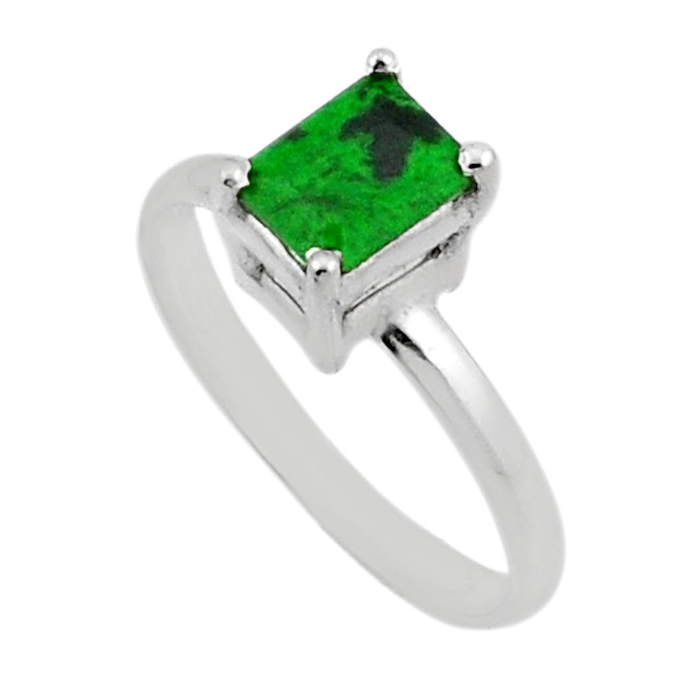 1.64cts solitaire natural maw sit sit octagan 925 silver ring size 6 n21190