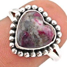 4.86cts solitaire natural mexican laguna lace agate silver ring size 7 t87252