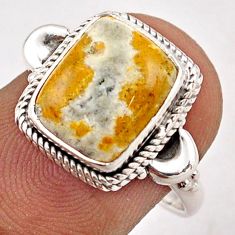 5.22cts solitaire natural ocean sea jasper 925 silver ring jewelry size 7 t87735