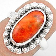 e natural orange mojave turquoise 925 silver ring size 6 u27791