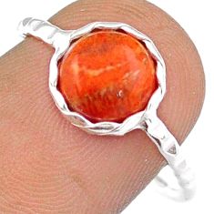 Clearance Sale- 2.81cts solitaire natural orange mojave turquoise 925 silver ring size 8 u9006