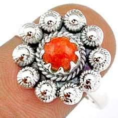 Clearance Sale- 1.04cts solitaire natural orange mojave turquoise 925 silver ring size 9 u7727