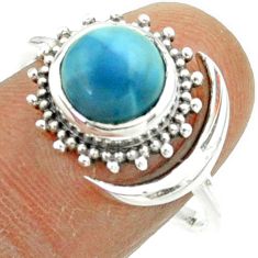 3.01cts solitaire natural owyhee opal silver adjustable moon ring size 9 t77903
