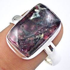 8.22cts solitaire natural pink eudialyte 925 sterling silver ring size 10 u12135