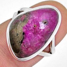 10.78cts solitaire natural pink eudialyte 925 sterling silver ring size 6 y7606