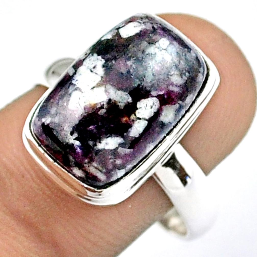 7.35cts solitaire natural pink eudialyte 925 sterling silver ring size 9 u12109