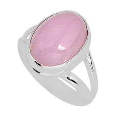 6.25cts solitaire natural pink kunzite 925 sterling silver ring size 7 y75102
