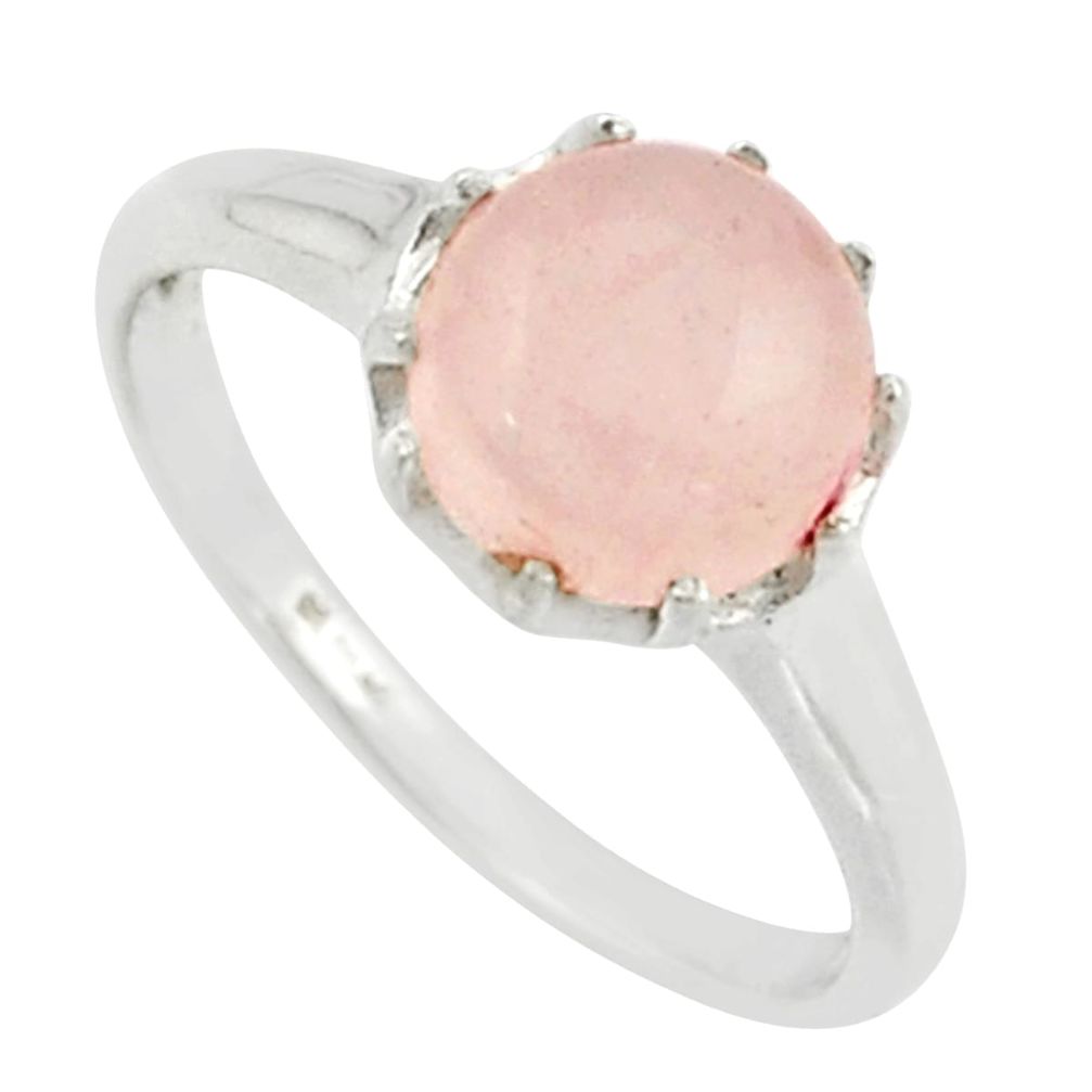 2.72cts solitaire natural pink morganite 925 sterling silver ring size 7 r40547