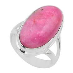 9.04cts solitaire natural pink petalite 925 sterling silver ring size 6 t29051