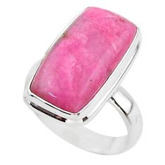 8.42cts solitaire natural pink petalite 925 sterling silver ring size 6 t39121