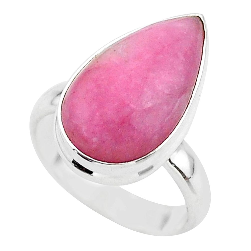 9.13cts solitaire natural pink petalite 925 sterling silver ring size 6 t39122