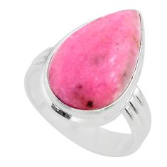 11.66cts solitaire natural pink petalite 925 sterling silver ring size 7 t29029