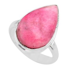 11.53cts solitaire natural pink petalite 925 sterling silver ring size 7 t29030