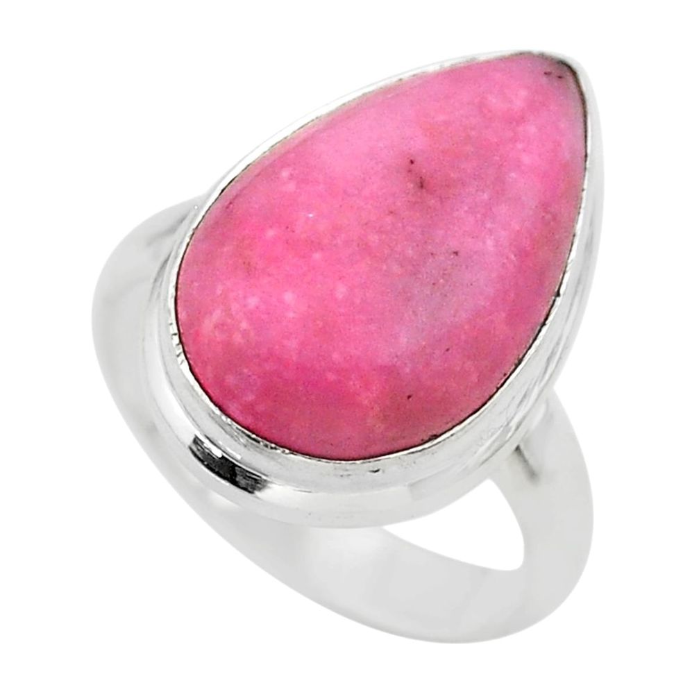 11.57cts solitaire natural pink petalite 925 sterling silver ring size 7 t29037