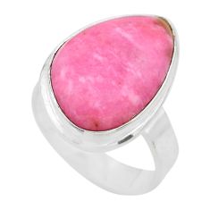12.89cts solitaire natural pink petalite 925 sterling silver ring size 7 t29045