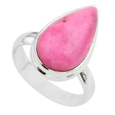 10.84cts solitaire natural pink petalite 925 sterling silver ring size 7 t39136