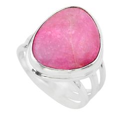 14.12cts solitaire natural pink petalite 925 sterling silver ring size 8 t29039