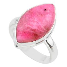 11.57cts solitaire natural pink petalite 925 sterling silver ring size 8 t39123