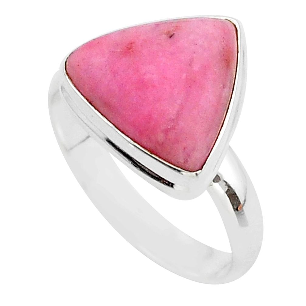 9.98cts solitaire natural pink petalite 925 sterling silver ring size 9 t39131