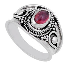 1.09cts solitaire natural pink tourmaline 925 sterling silver ring size 6 n42908