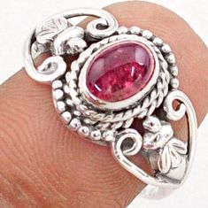 1.41cts solitaire natural pink tourmaline 925 sterling silver ring size 7 t78473