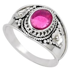 2.21cts solitaire natural pink tourmaline 925 sterling silver ring size 9 t90204