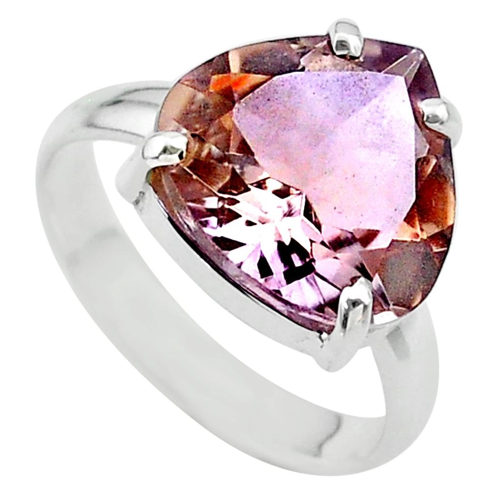 8.55cts solitaire natural purple ametrine 925 silver ring size 9.5 t24231